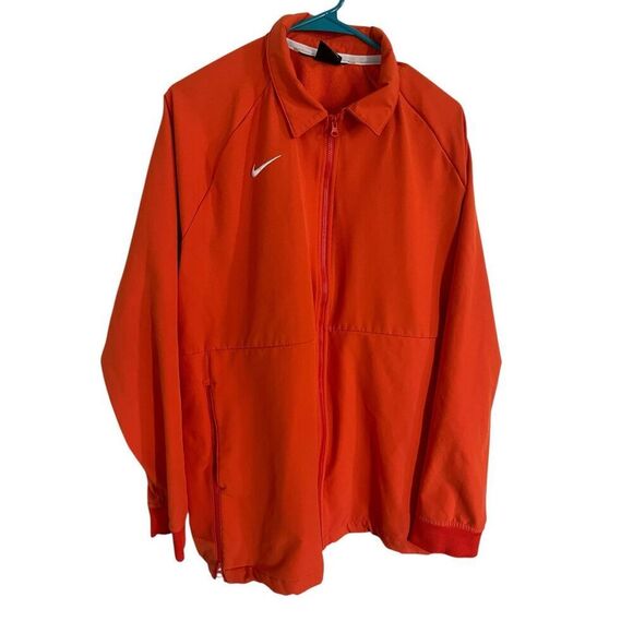 Nike Mens Orange Long Sleeve Fleece Thermal Fit Full Zip Track Jacket 2XL - Picture 1 of 8
